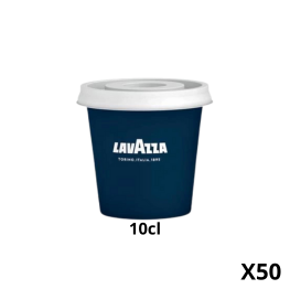 Pack Couvercle + Gobelets carton LAVAZZA 10 CL par 50