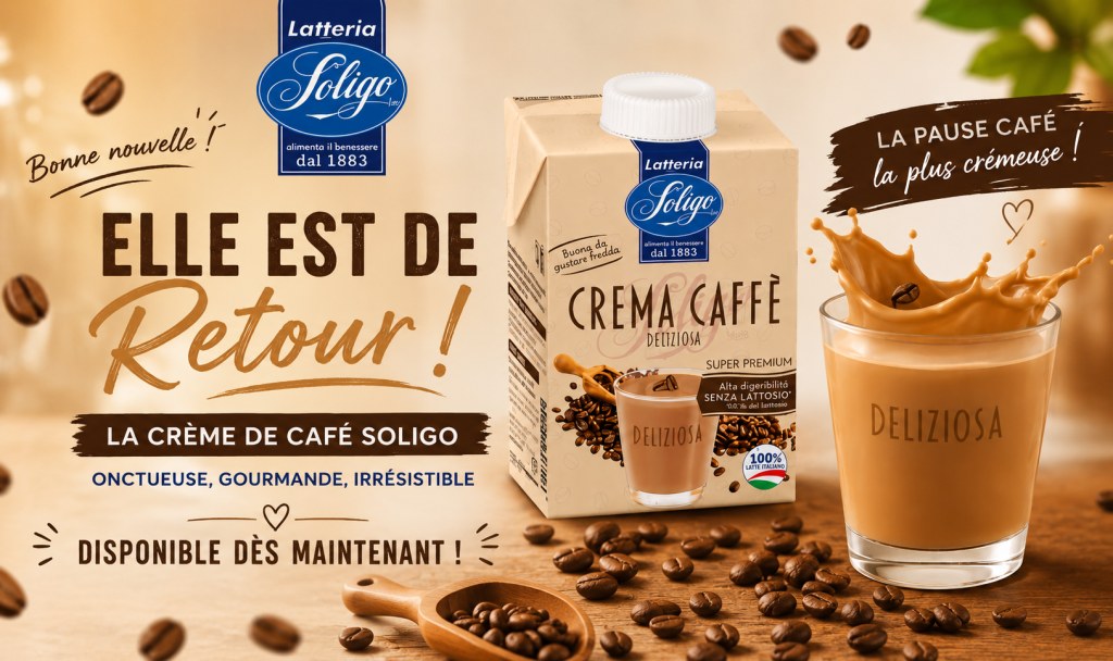 RETOUR DE LA CREME DE CAFE SOLIGO
