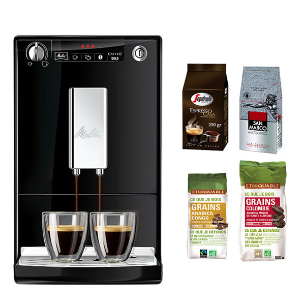Caffeo Solo Noir Machine à café grain SPS Capsule