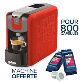 800 cafés= 1 machine en KDO (machine EP MINI rouge + 800 cafés au choix)