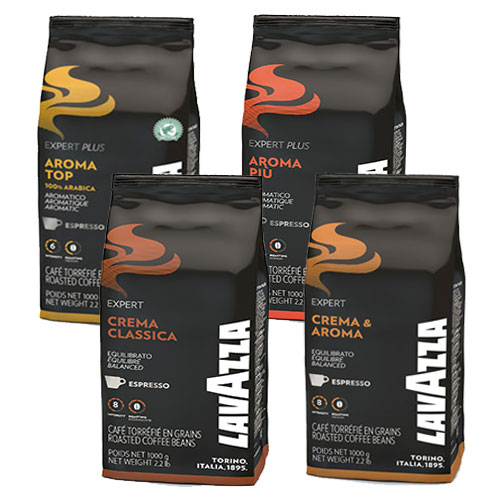 Pack Café Grain Lavazza x4: 1 Crema Classica+ 1Crema a aroma+ 1 Aroma