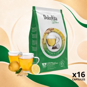 16 Tisanes Zenzero Limone compatible LAVAZZA A MODO MIO