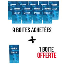 Decafeiné LAVAZZA 9 Boites + 1 Offerte