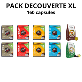 160 Capsules compatibles A Modo Mio Lavazza PACK DECOUVERTE VERGNANO/DOLCE VITA