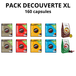 160 Capsules compatibles A Modo Mio Lavazza PACK DECOUVERTE VERGNANO/DOLCE VITA