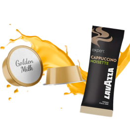 10 CAPP. NOISETTE + GOLDEN MILK A MODO MIO