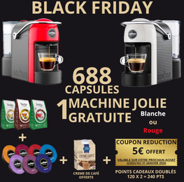 Black Friday 688 Capsules = 1 Machine JOLIE Gratuite au choix