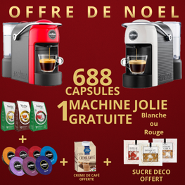 Offre Noel 688 Capsules = 1 Machine JOLIE Gratuite au choix