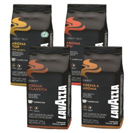 Pack Café Grain Lavazza x4: 1 Crema Classica+ 1Crema a aroma+ 1 Aroma Piu + 1 Aroma Top